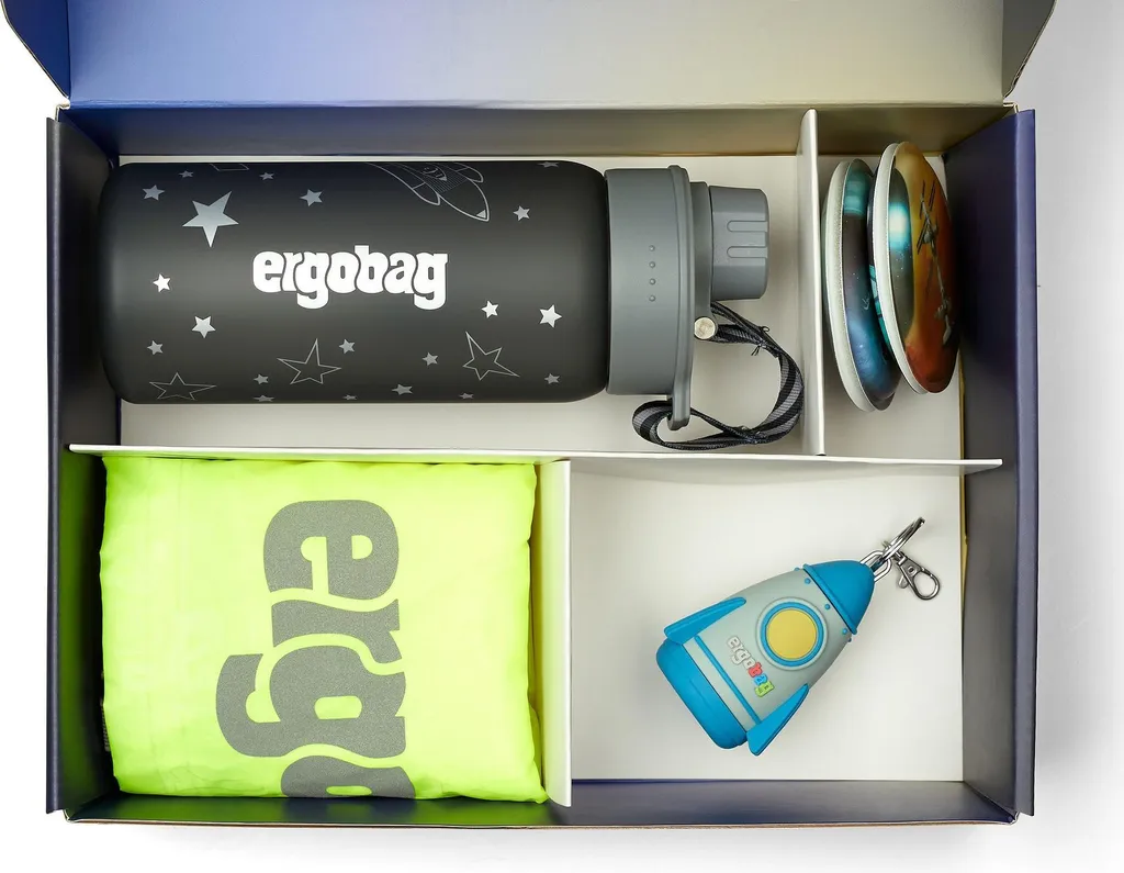 Ergobag Fan Box Weltraum: Klettie Multicolore per Zaini Scolastici - 3