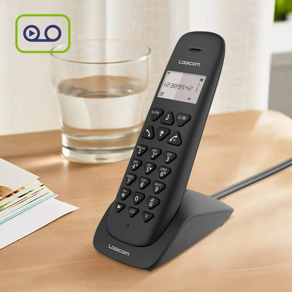 Téléphone fixe Logicom Vega 155T Noir : ne manquez plus aucun appel important