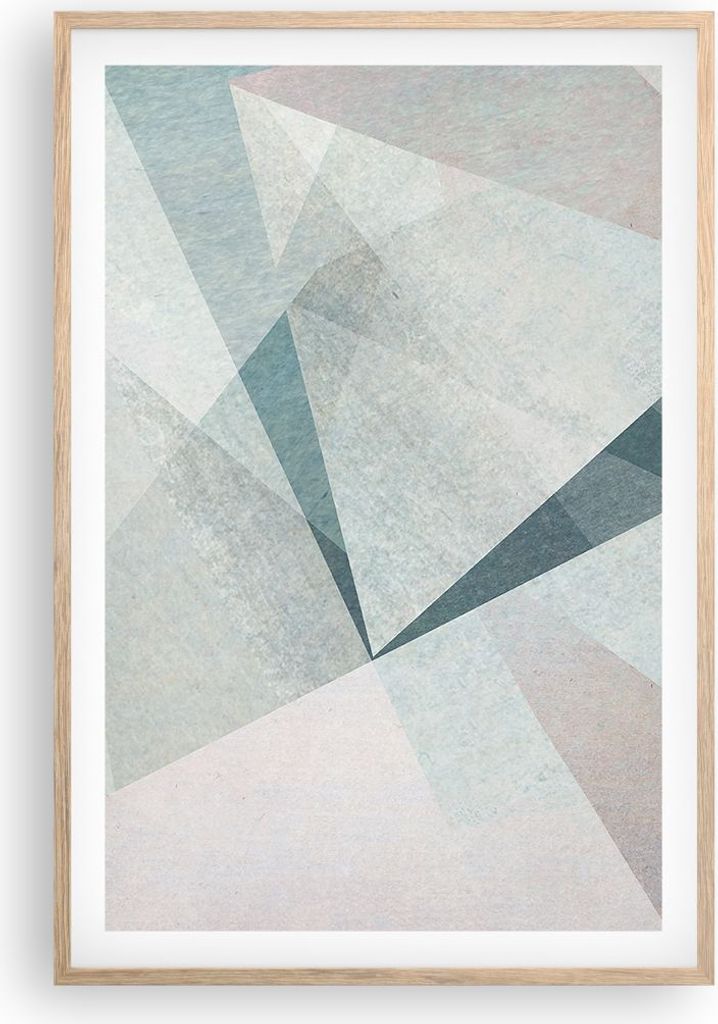 Gerahmtes Poster - Rahmen in heller Eiche - Abstraktion modern - 61x91,5 cm - Wand Bild - Wanddeko - Wandbilder - Wandposter - Bilderrahmen - Bilde...