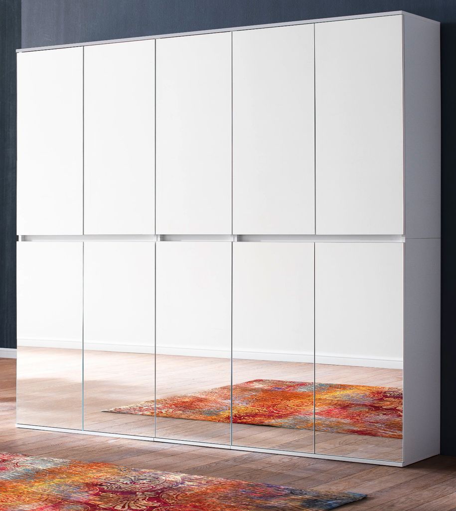 Garderobe Reflect Schuhschrank in weiß 10-türig, 185x191 cm variable Einteilung