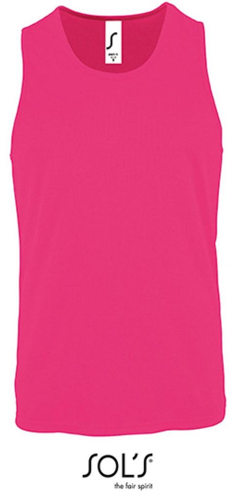 SOLs 02073 | Herren Sports Tank Top Sporty - Farbe: Neon Pink - Größe: M