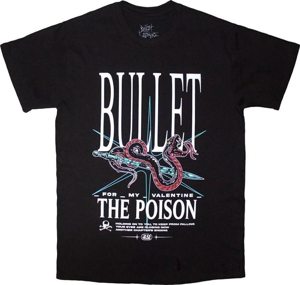 T-shirt Bullet For My Valentine The Poison Snake Noir Taille M Coton