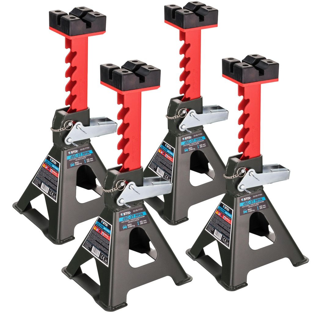 4x Unterstellböcke 3T Set Höhenverstellbar 275–430 mm PKW Produktbild 