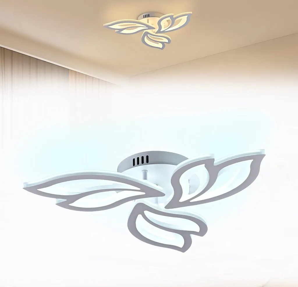Luminaire Plafonnier LED Orientable 60W - Lampe de Salon Dimmable Noire