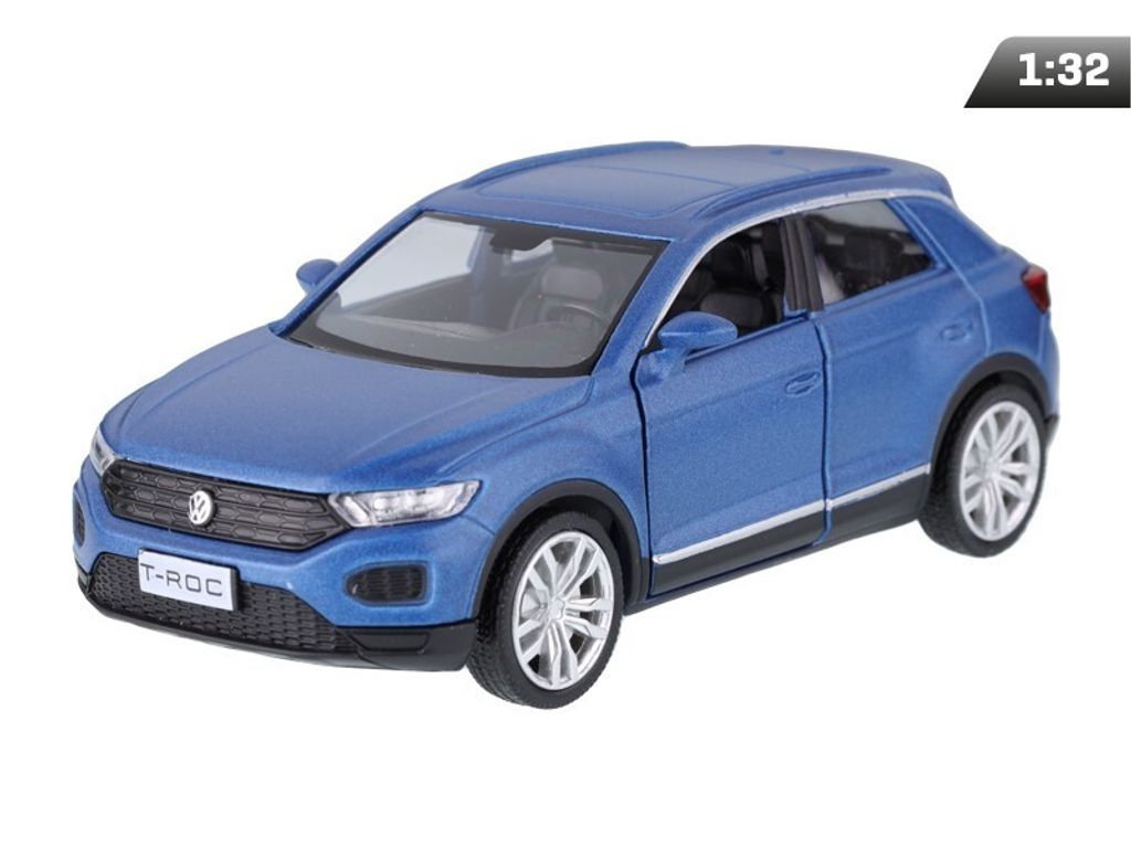 Modell 1:32, RMZ VW T-ROC, blau Metallhaken