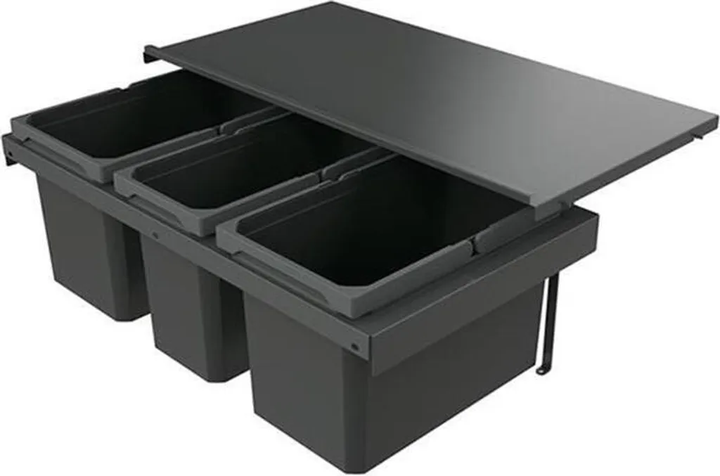Poubelle de Tri Sélectif Encastrable pour Meuble de 80cm - 44L Naber Cox