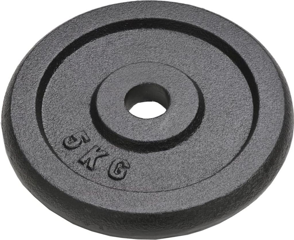 vidaXL Halterschijven, 4 stuks, 4 x 5 kg, gietijzer Productafbeelding 