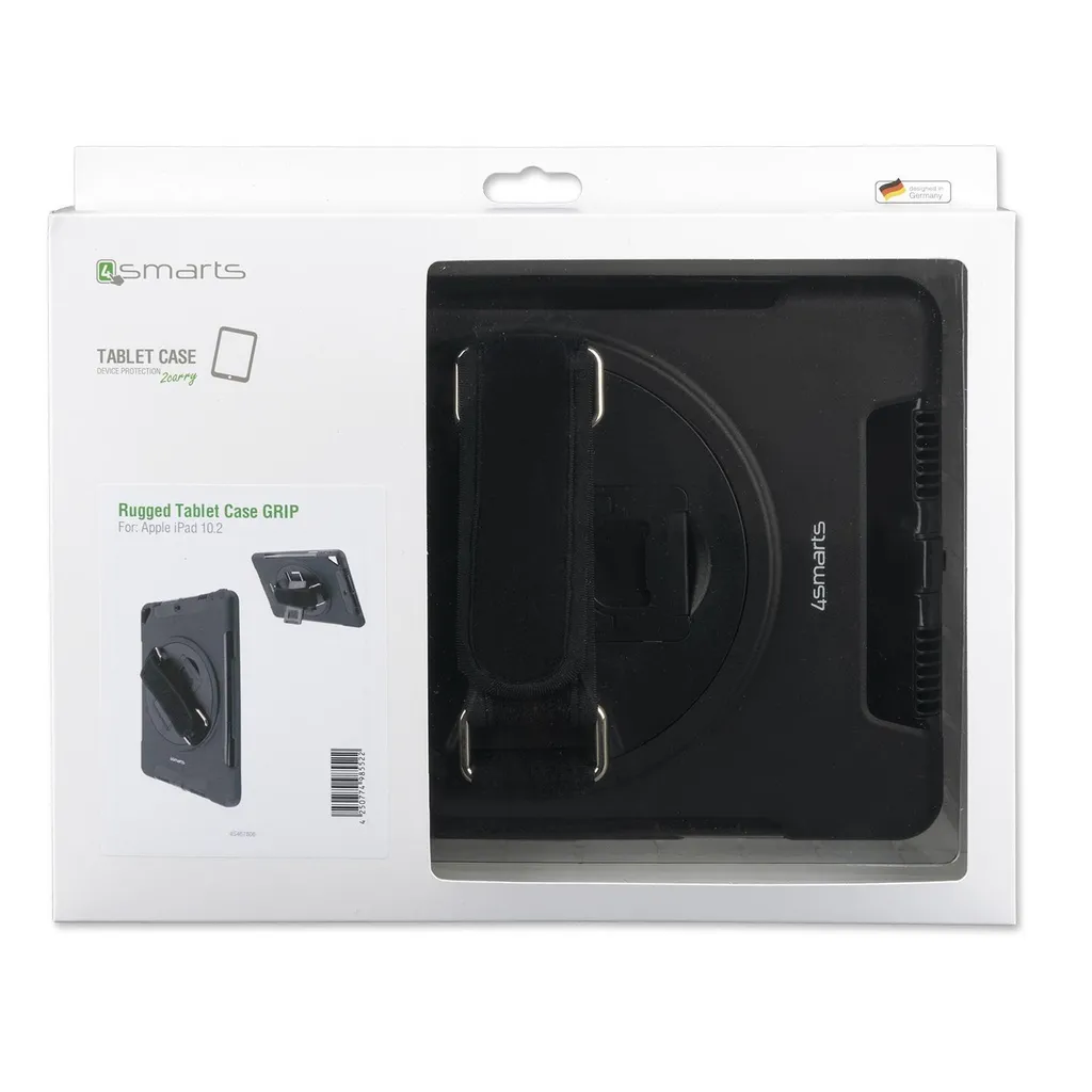 Coque tablette anti-dérapante 4smarts GRIP sangle de maintien arrière