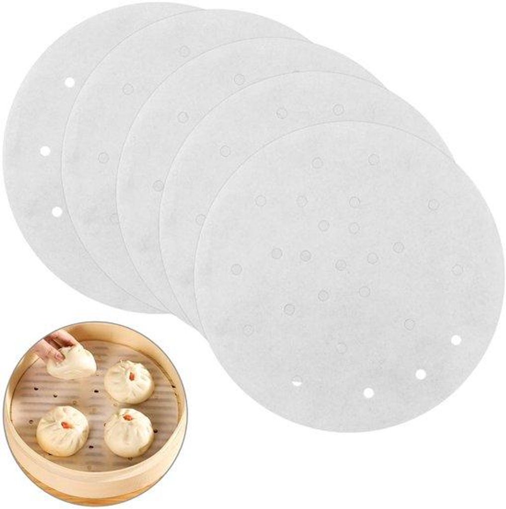 Rundes Backpapier 20,5 cm, antihaft, wasserdicht, für Airfryer und Dampfkorb