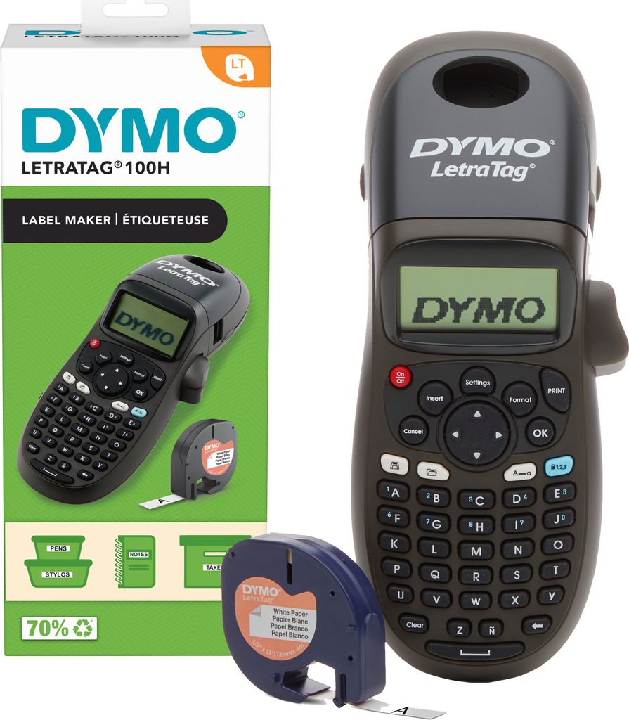 DYMO Hand-Beschriftungsgerät "LetraTag Black LT-100H" ABC-Tastatur