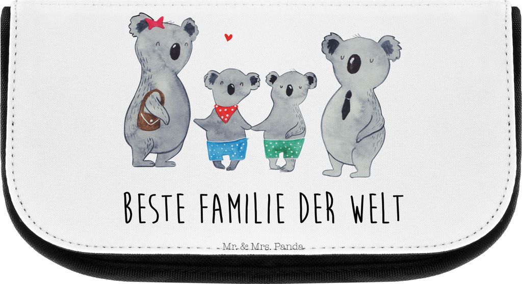 Mr. & Mrs. Panda Schminkbeutel Koala Familie zwei - Weiß - Geschenk, Familienzeit, Necessaire, Muttertag, kulturtäschchen, Organizer, Familienleb...