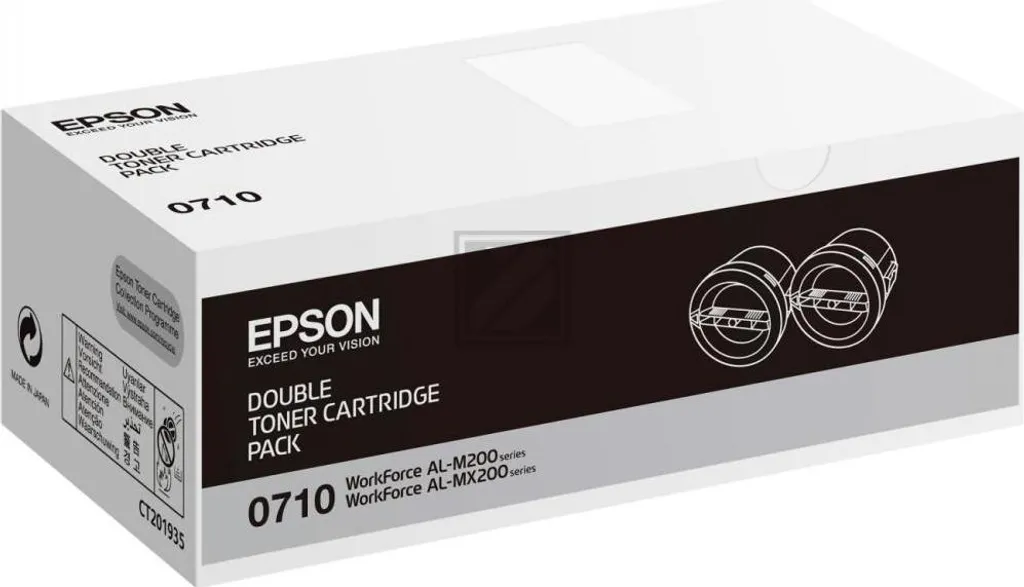Double Cartouche Toner Epson 2500 Pages Capacité Standard Pack x2