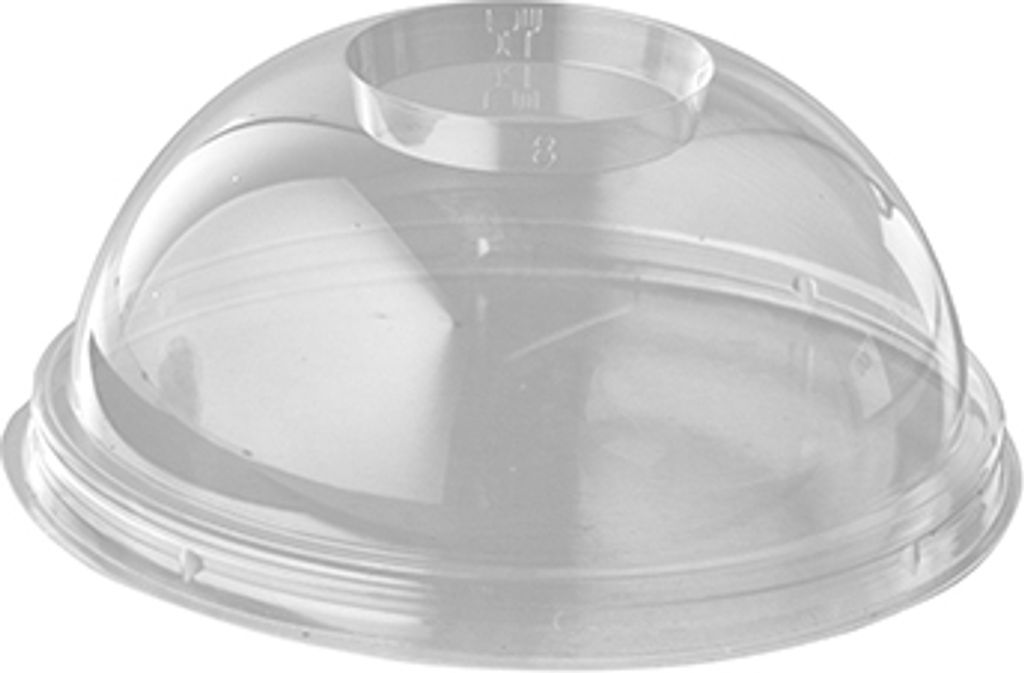 Dom-Deckel, PLA "pure" rund Ø 9,5 cm · 4,5 cm glasklar ohne Lochung