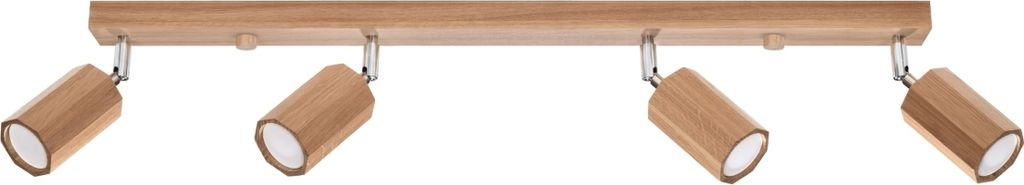 Deckenleuchte ZEKE 4 Eiche 4xGU10 10W Holz 20x5x80cm Sollux Lighting