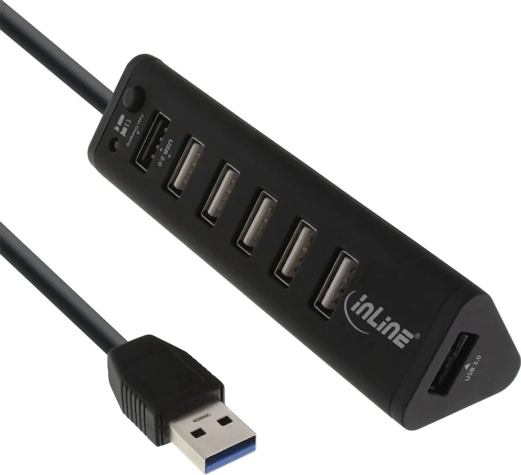 Hub USB 7 Porte InLine 66763 - Smart Hub per Smart Working
