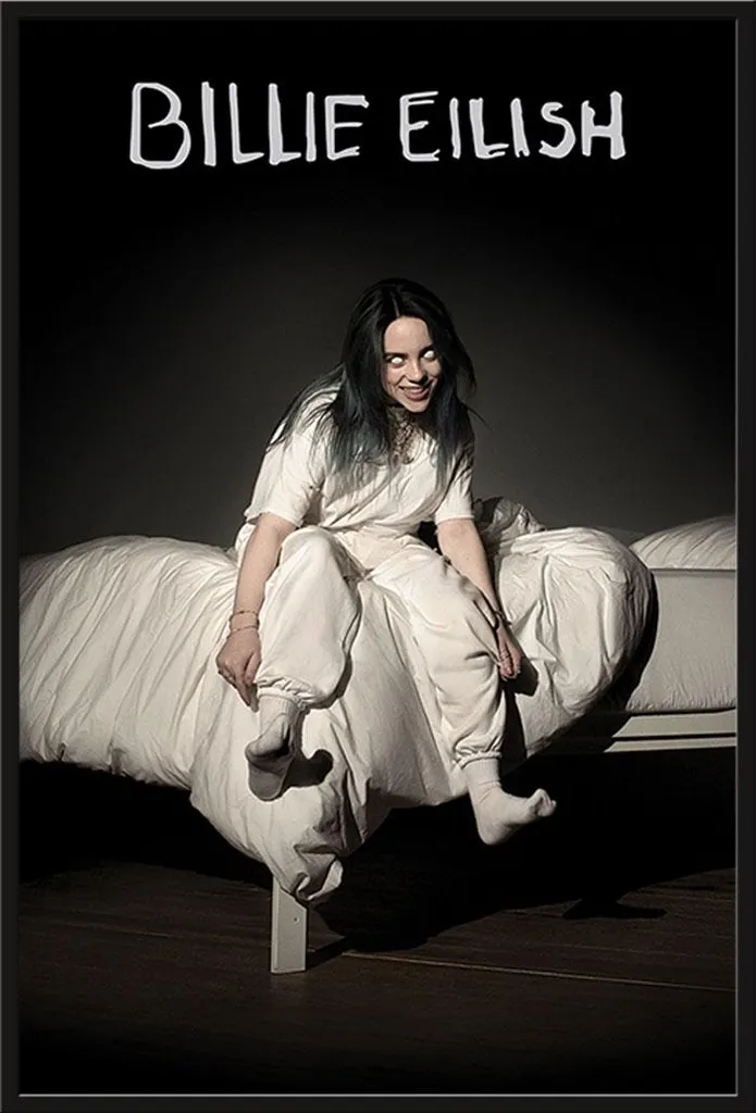 Eilish Billie Affiche avec Cadre Shinsuke Maxi Noir en Plexiglas 61x91
