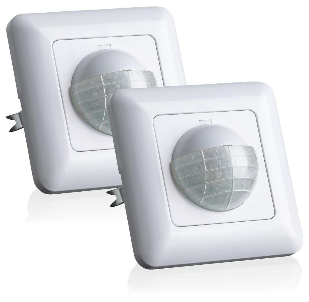 2x Bewegungsmelder Unterputz LED geeignet 600W Produktbild 