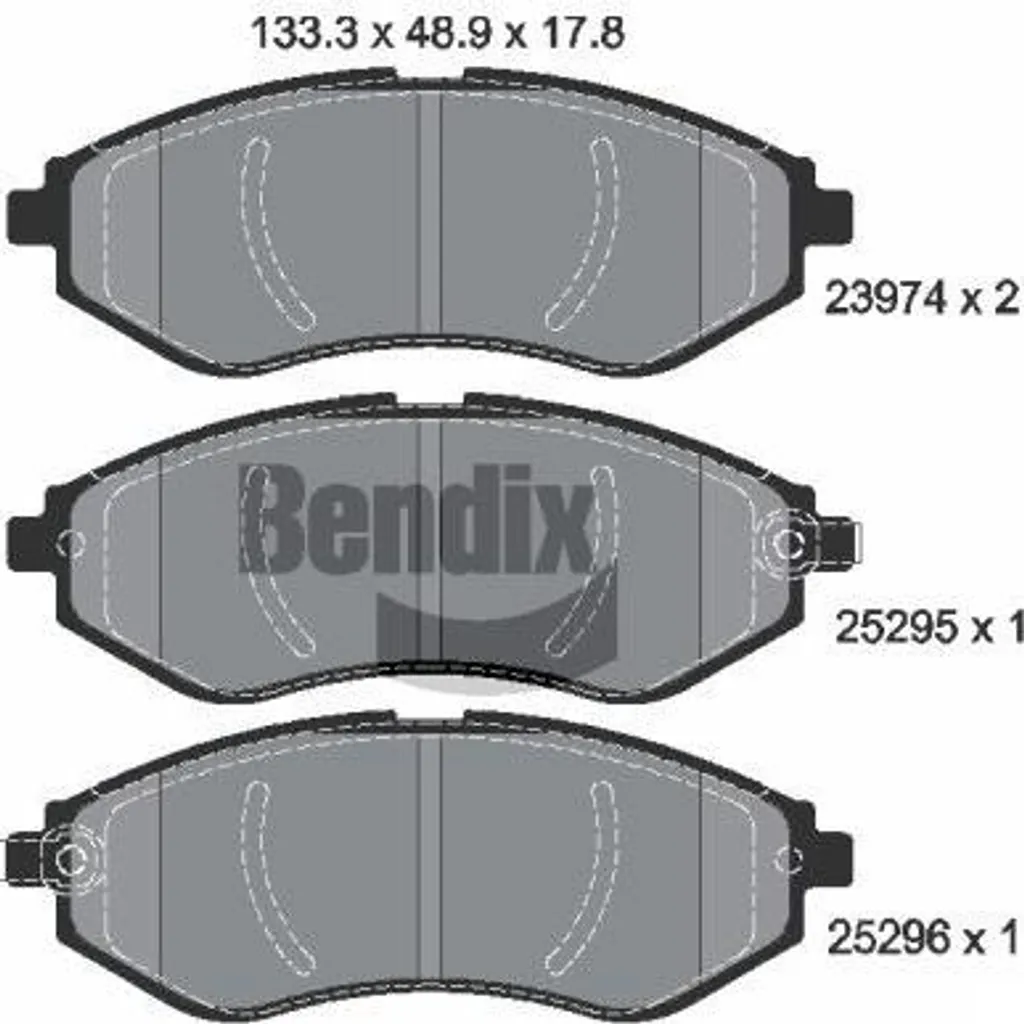 Kit Freinage Avant BENDIX BPD1522 pour Entretien Chevrolet Aveo Kalos