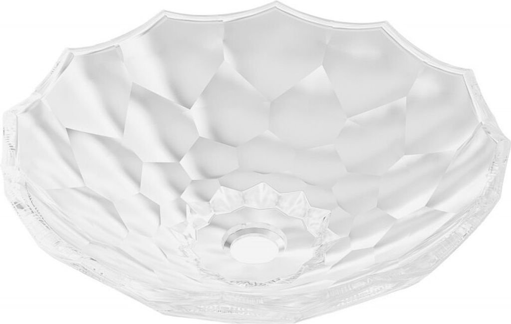 Mexen Inga Aufsatzwaschbecken aus Glas 44 x 44 cm, transparent - 24074400