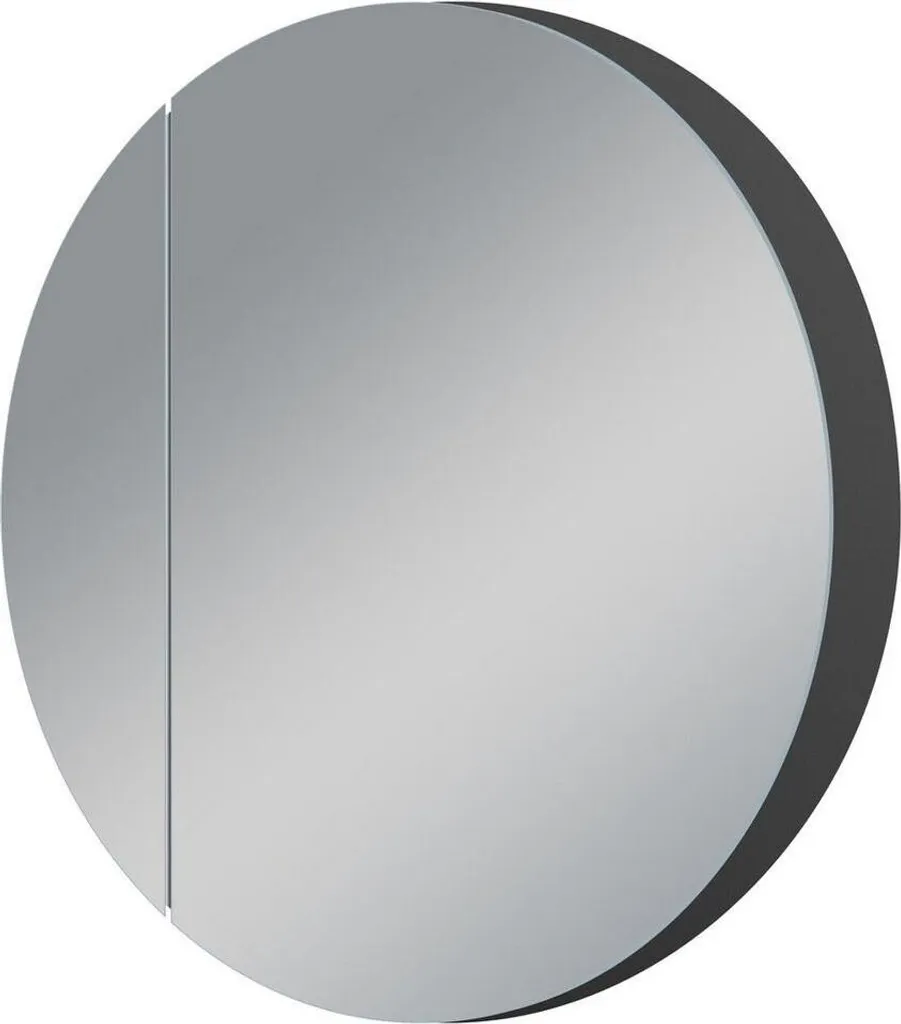 Armoire de toilette ronde 60cm LED Picasso noir avec miroir antibuée