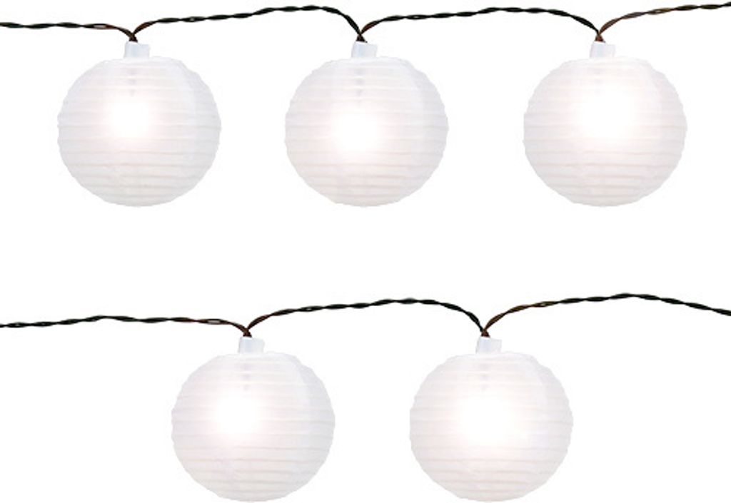 Catena di lanterne solari LED 4,5 m bianco caldo 10 Immagine del prodotto 