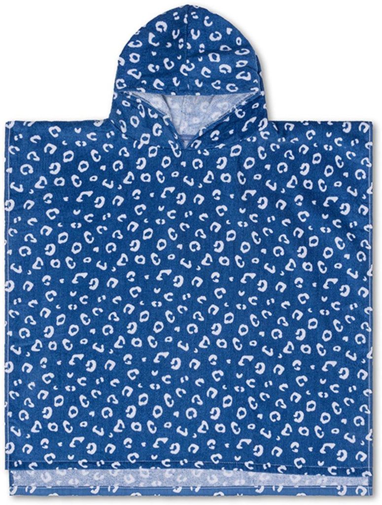 Swim Essentials Strandponcho, Badeumhang für Kinder Poncho Handtuch Blau Leopard Muster 65 x 65 cm | Beach Towel Badehandtuch Handtuch