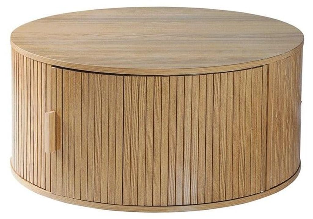 CALICOSY - Table basse ronde avec rangement D75 cm - ERNEST Image du produit 