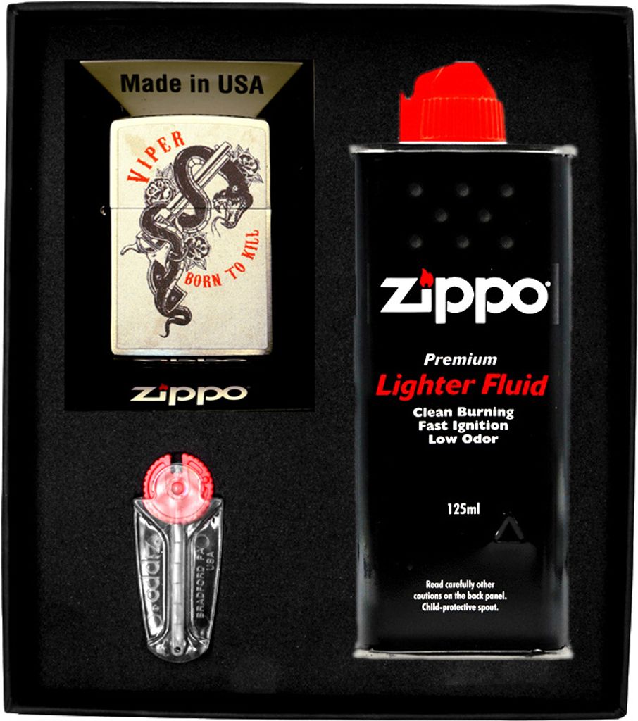 Feuerzeug-Set ZIPPO VIPER REVOLVER Geschenk No1