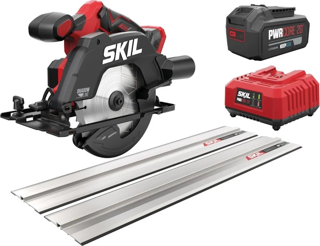 Scie circulaire Skil pour coupes droites précises avec rail 20V 165mm