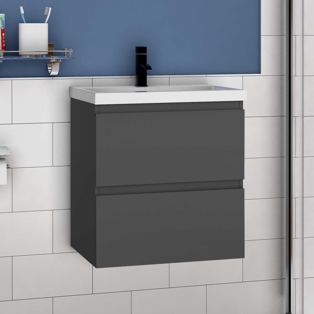 Waschtisch mit Unterschrank 50cm Alast Badmöbel Set Produktbild 