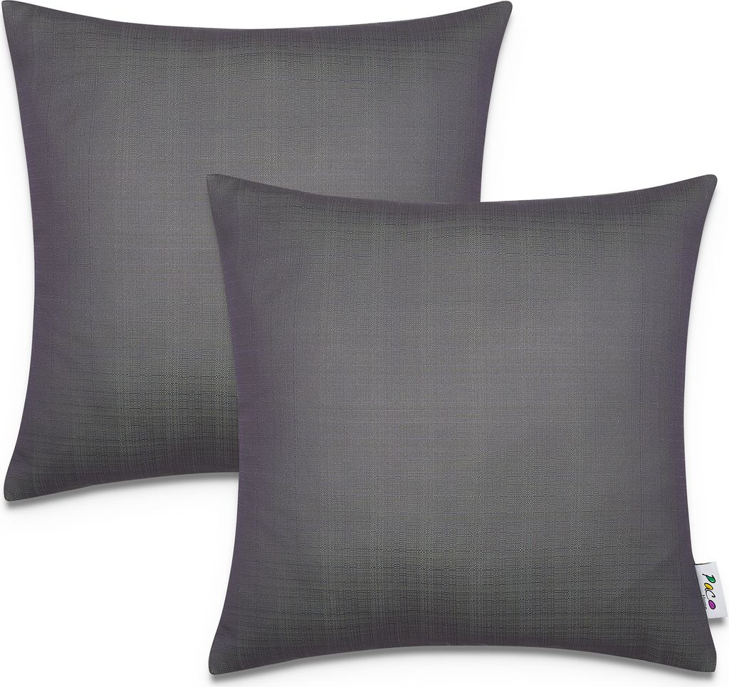 2er Set Kissenbezug 45x45 Dekokissen Kissenhülle Streifen Indoor Outdoor Deko