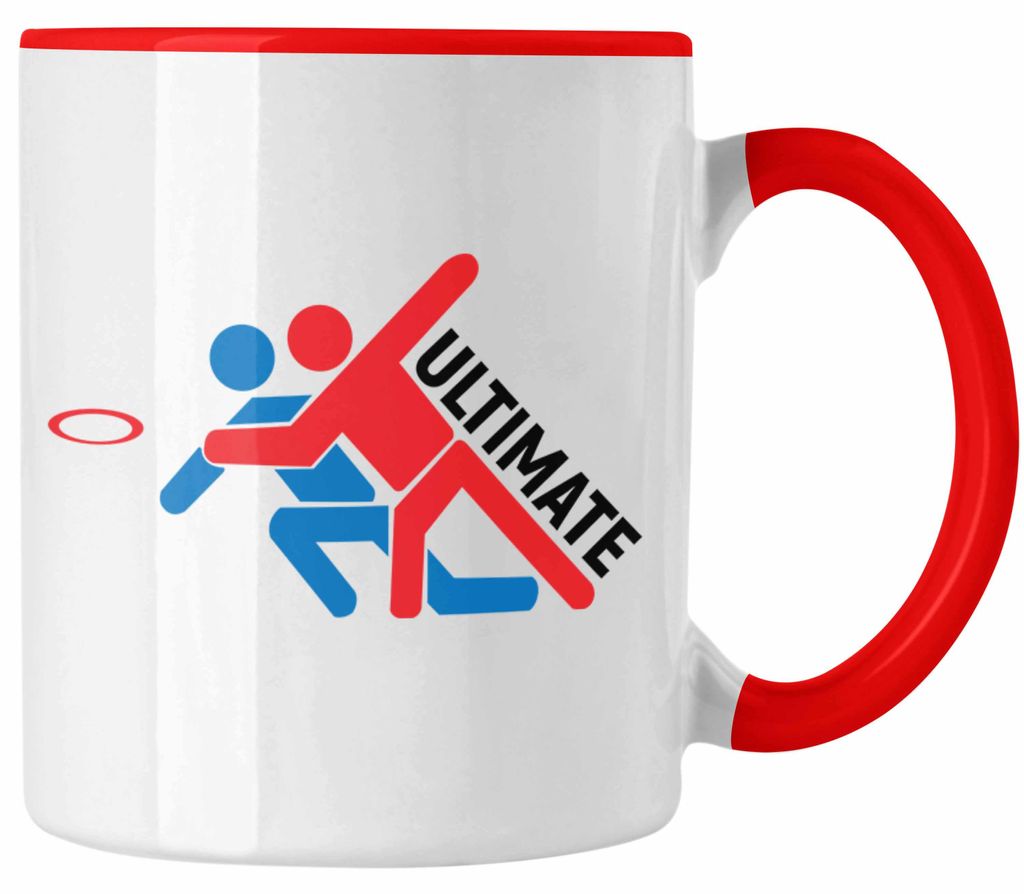 Frisbee Tasse Geschenk Ultimate Disc Golf Geschenkidee Frisbee-Spieler (Rot)