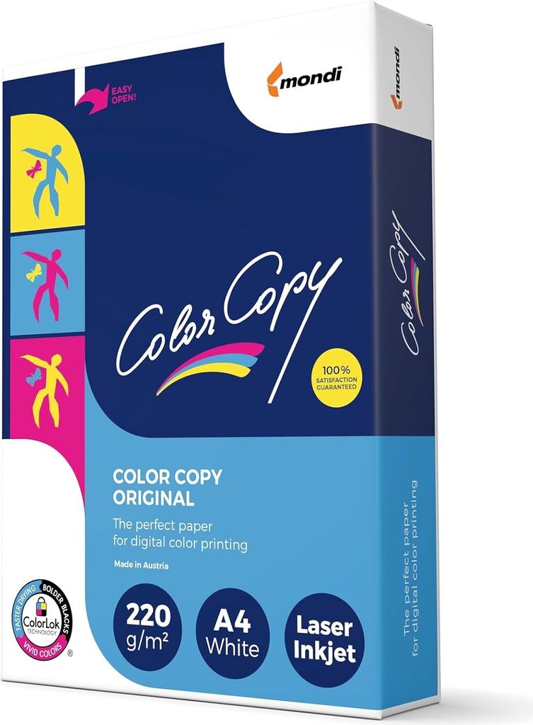 Mondi Color Copy Carta Bianca A4 220 g/m² - Risma 250 Immagine del prodotto 