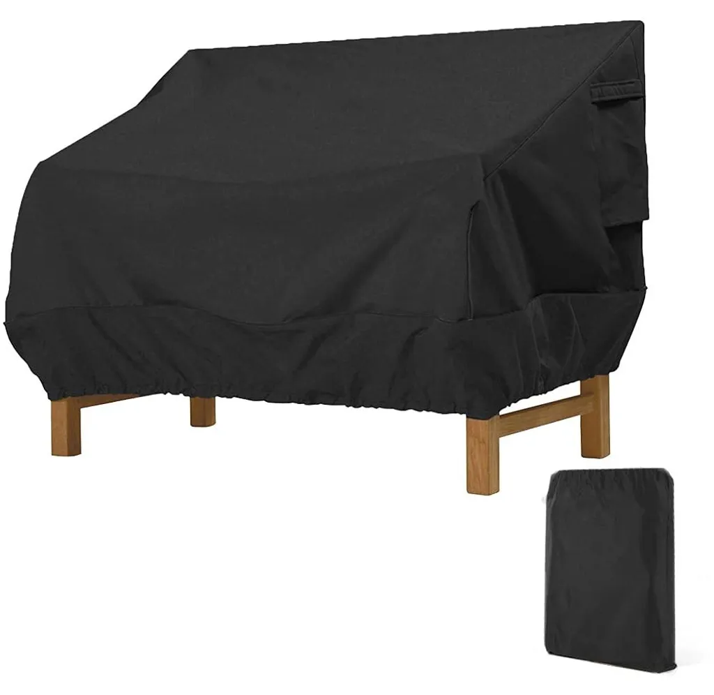 Housse de banc anti-vent et anti-UV en Oxford noir - Format 193 cm
