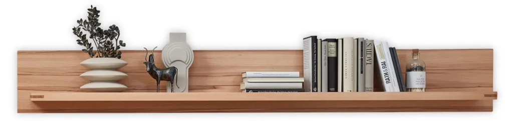 Grande étagère murale en bois aspect hêtre - 180cm, style scandinave