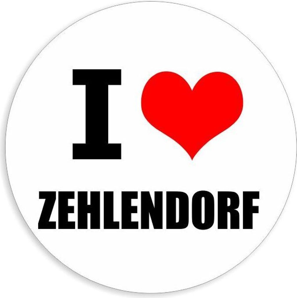 Kiwistar - Autoaufkleber - 8x8 cm - außen klebend - I love Zehlendorf für Auto, Laptop, Fahrrad, LKW, Motorrad Aufkleber mehrfarbig Sticker Decal
