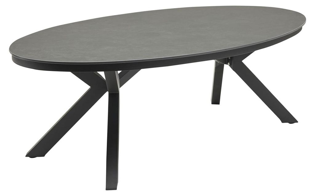 Gartentisch Malte Esstisch Terrassentisch 220x120x69cm Aluminium/sintered stone Anthrazit