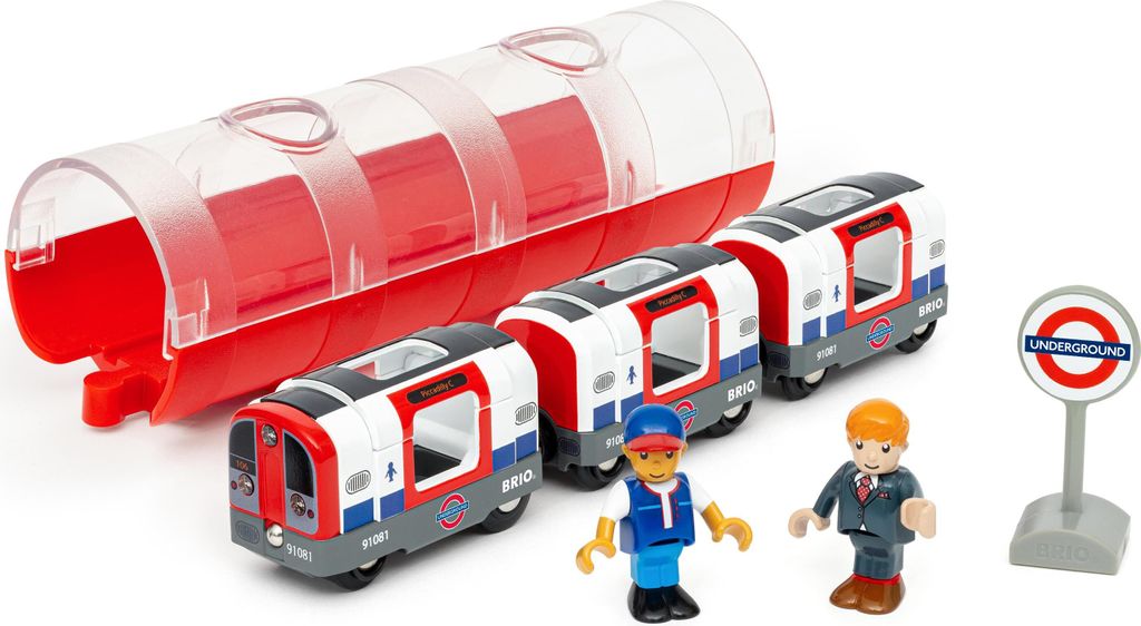 Ravensburger Adventskalender|Ravensburger BRIO World – 36085 Trains of the World Londoner U-Bahn mit Licht und Sound | Spielzeugzug mit Licht &am...