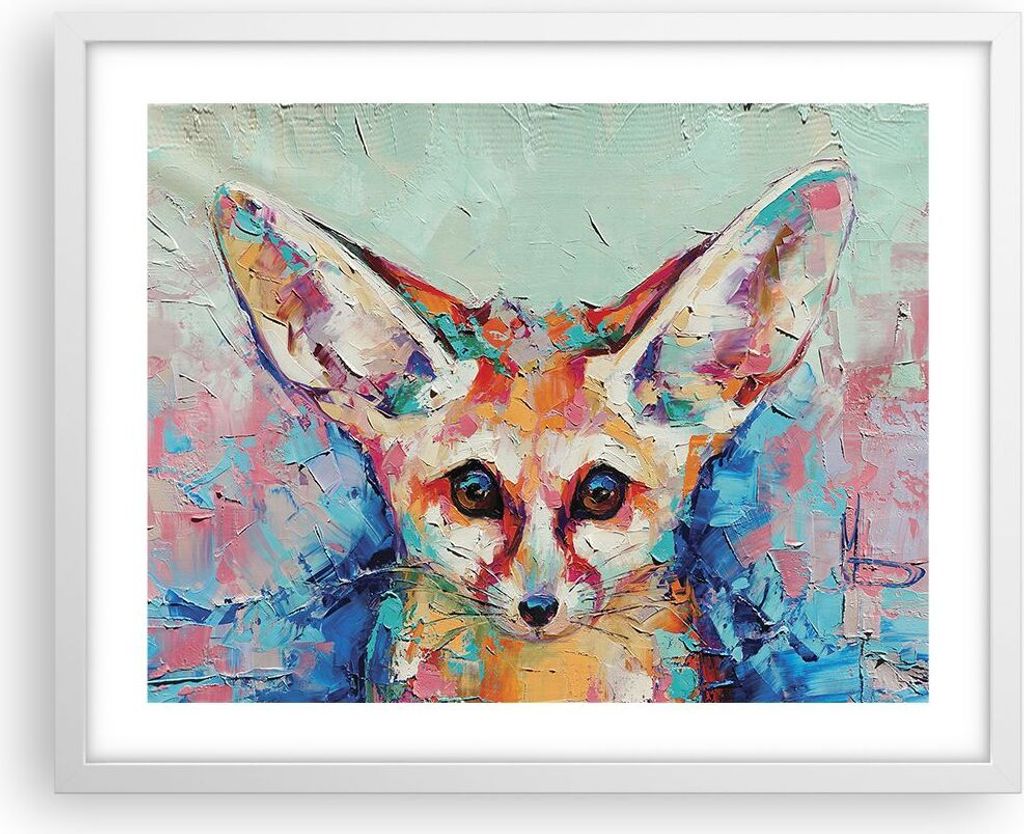 Gerahmtes Poster - Weißer Rahmen - Klein November Bunt - 50x40 cm - Wand Bild - Wanddeko - Wandbilder - Kunstposter - Wandposter - Bilderrahmen - ...