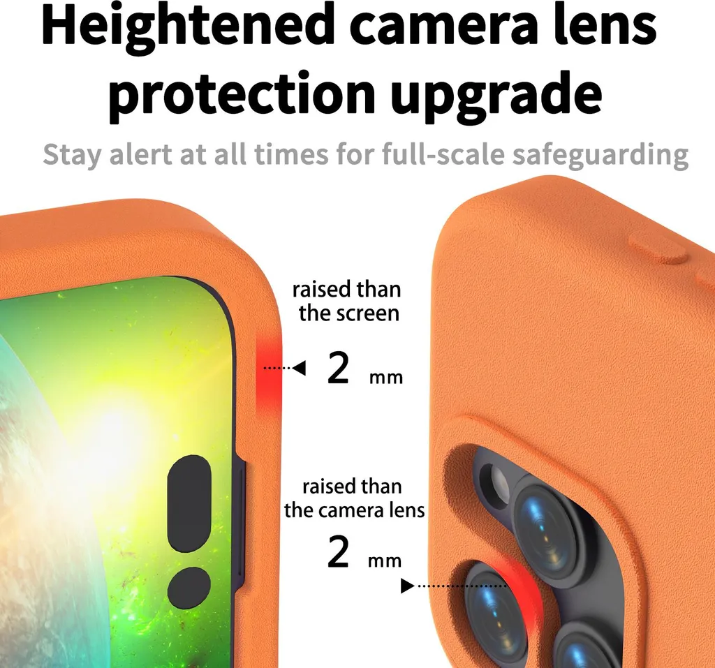 Custodia iPhone 13 Pro Max Arancione: Protezione EVA per Sport e Outdoor - 3