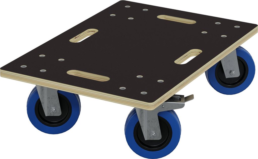 Schwerlast Möbelroller Gummi Rollen Rollbrett Transporthilfe Transportroller Bremsen 35x50cm 2+2 Bremsen