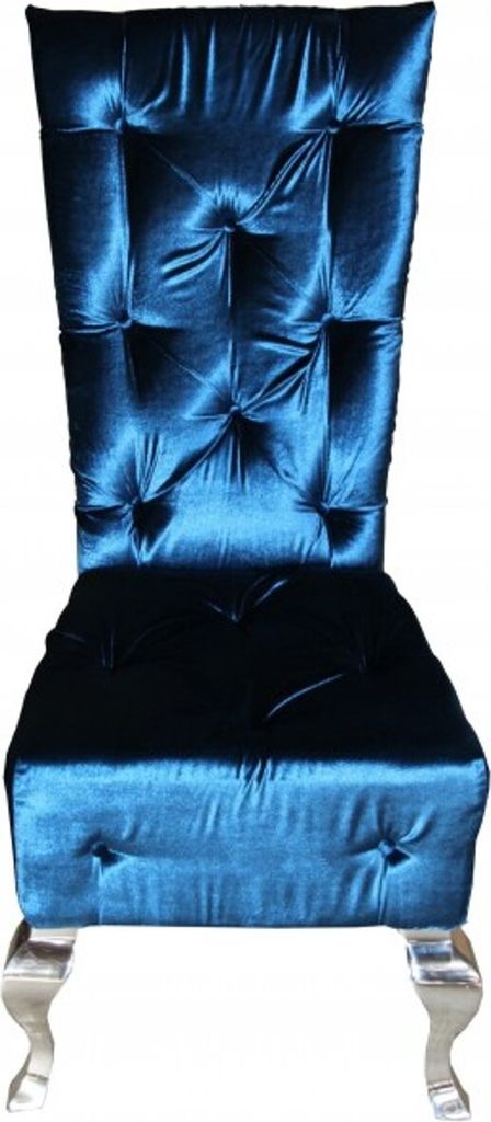 Casa Padrino Barock Esszimmer Stuhl Türkis / Silber - Designer Stuhl - Luxus Qualität Hochlehnstuhl Hochlehner