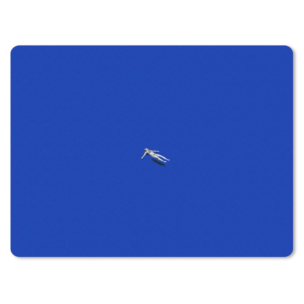 MuchoWow® Mauspad Mousepad Vintage - Blau - Frau 23x19 cm - Produktbild 