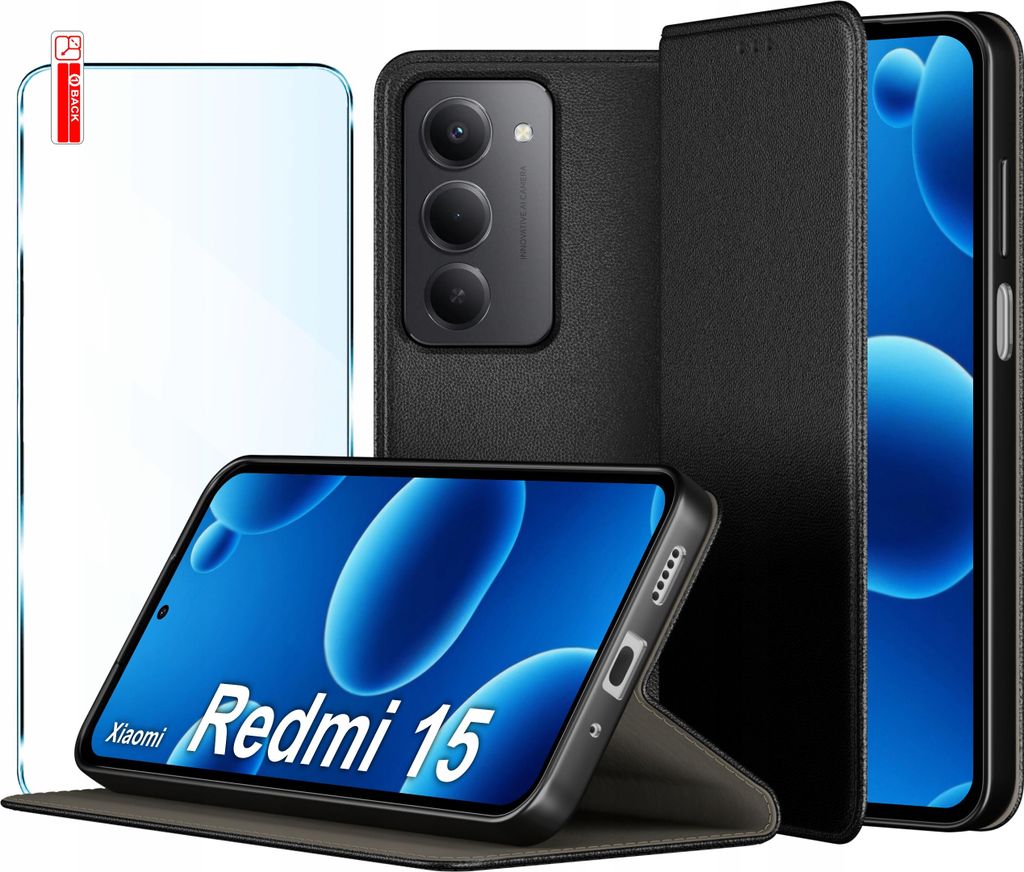 Etui Skórzane Zamykane MAGNETYCZNE CASE do Xiaomi Redmi 15 Zdjęcie produktu 