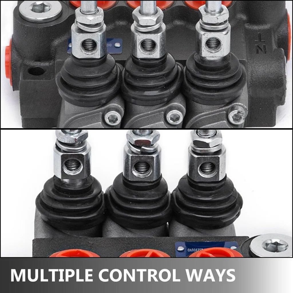Distributeur hydraulique 3 tiroirs 40L pour commande de vérin double - 6
