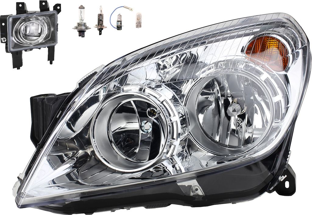 Johns, Scheinwerfer Halogen passend für Opel Astra H 03/2004 - H7 H1 Li.+Nebel+Leuchtm. 1216659 93190069 1710368 13243424 13261999 6710051