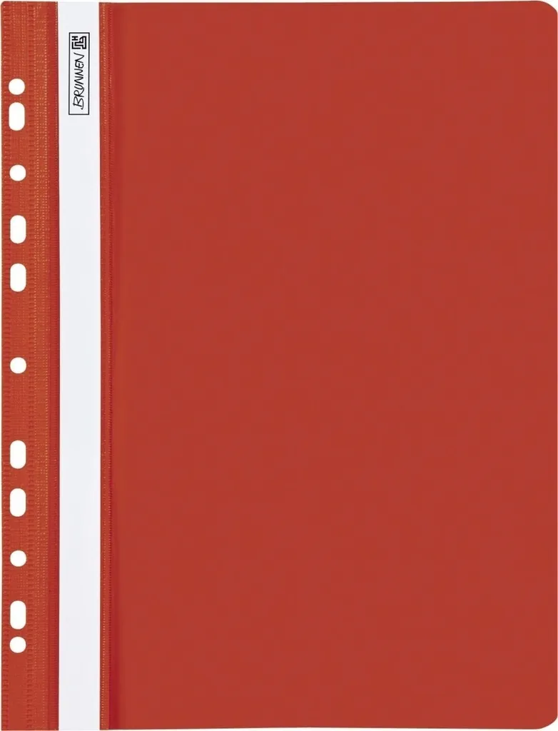Protège-Documents A4 Rouge avec Reliure à Lamelles BRUNNEN - 25 Unités