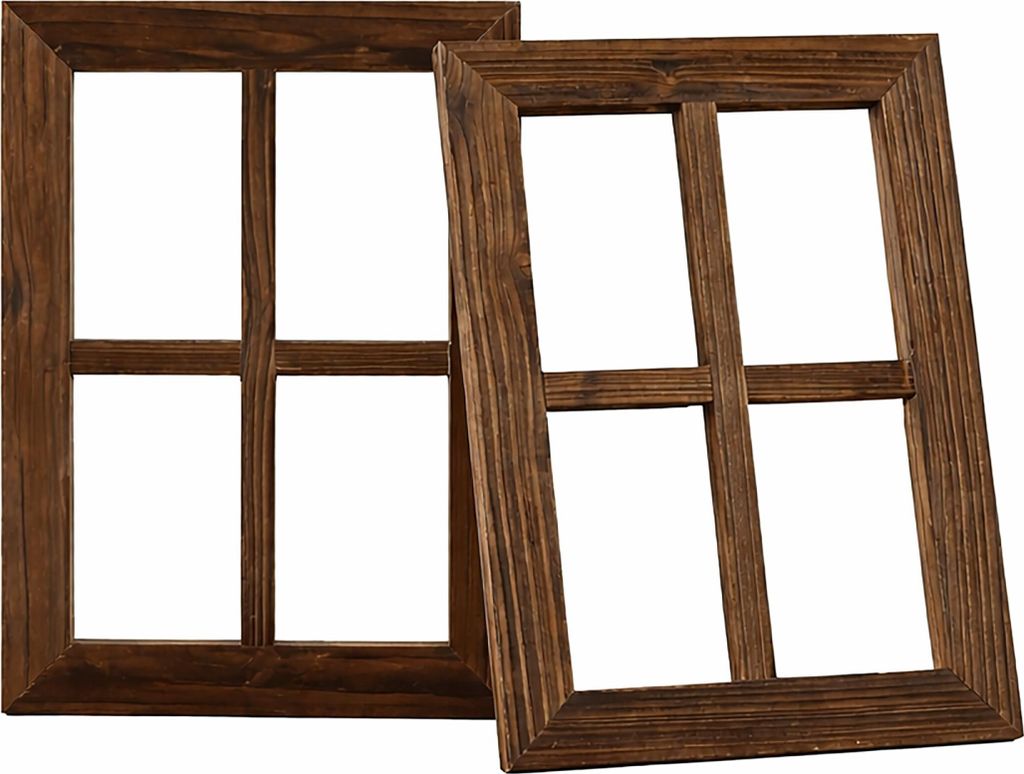 Fenêtres décoratives Relaxdays, lot de 2, cadres de fenêtre Image du produit 