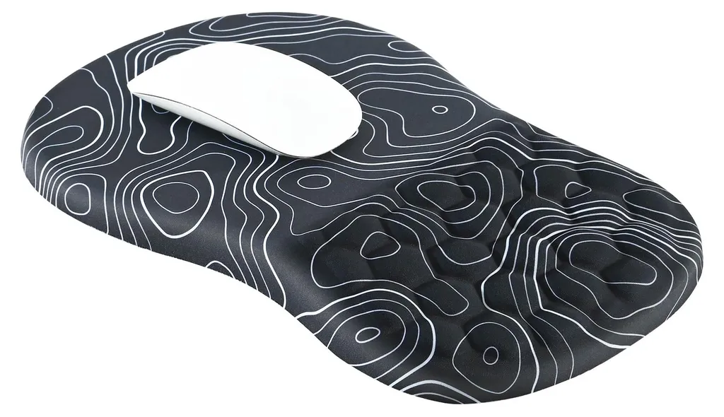Tapis de souris ergonomique 300x200mm avec repose-poignet en mousse