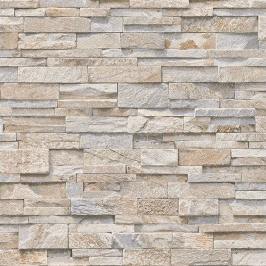Carta da parati in tessuto non tessuto effetto pietra beige Immagine del prodotto 